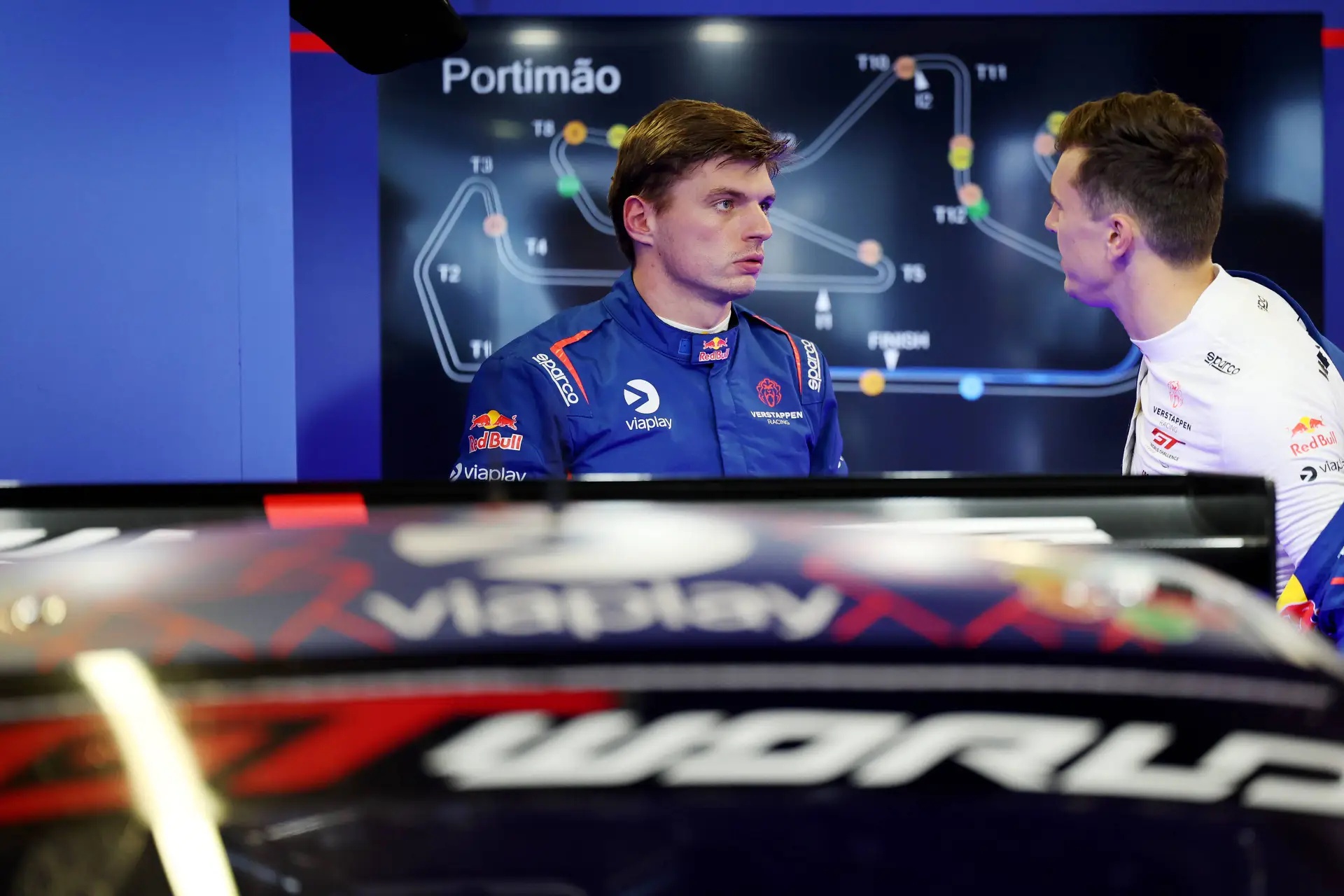 Max Verstappen and Ben Barnicoat at GT World