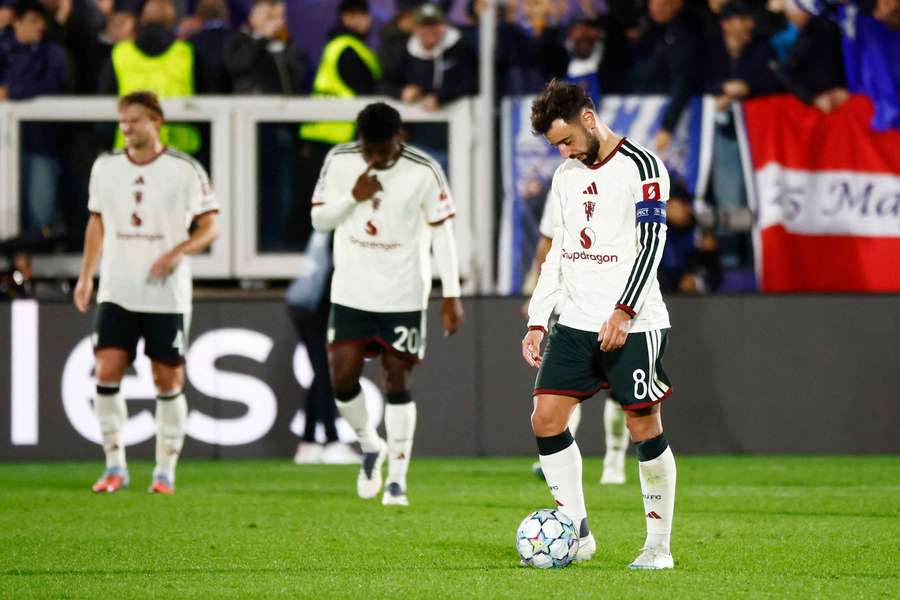 A difficult night for Bruno Fernandes
