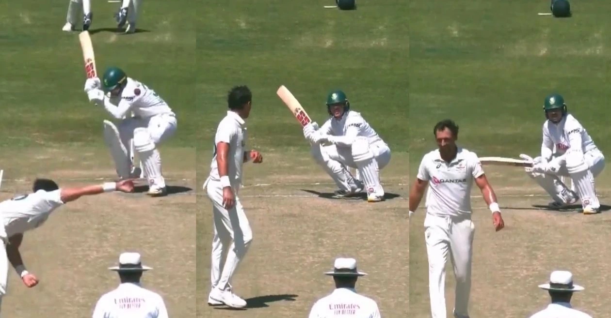 WATCH: Matthew Breetzke’s hilarious antics after Mitchell Starc’s bouncer during SA vs AUS 3rd Test go viral