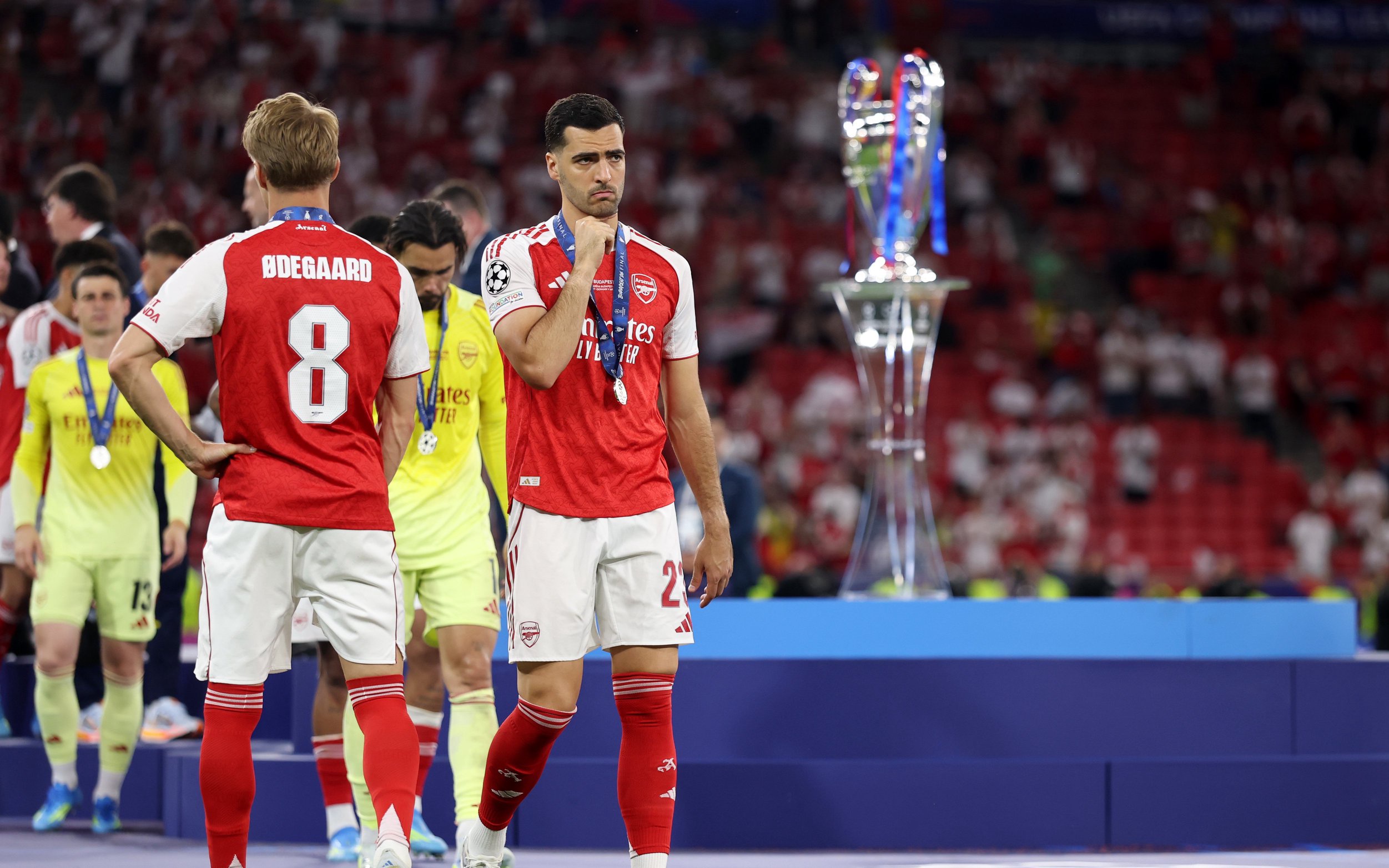 Mikel Merino featured as Arsenal lost to PSG in Budapest last season (Getty)