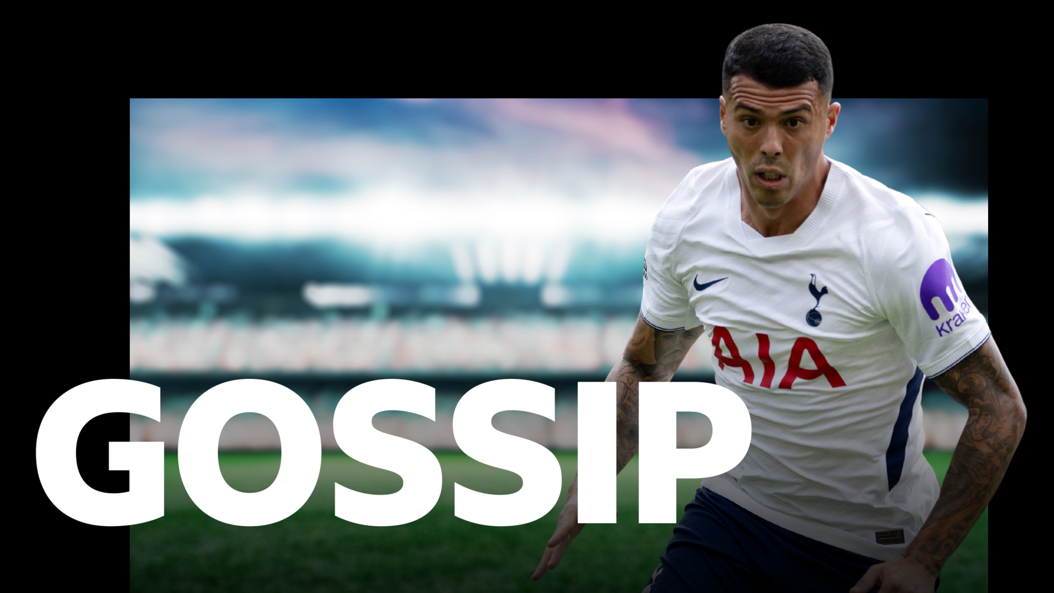Pedro Porro behind a gossip graphic