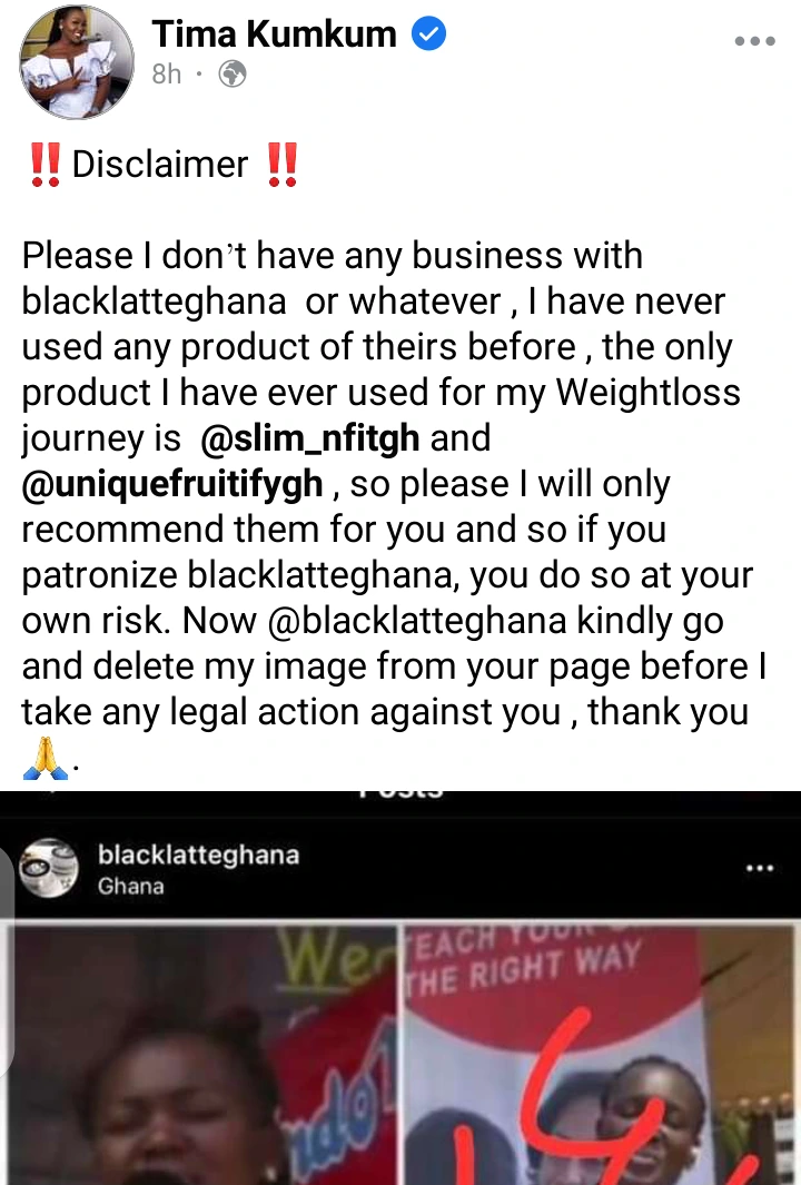 Tima Kumkum blast and disgraces we!ght lose company for using her pictures without her permission to sell their products
