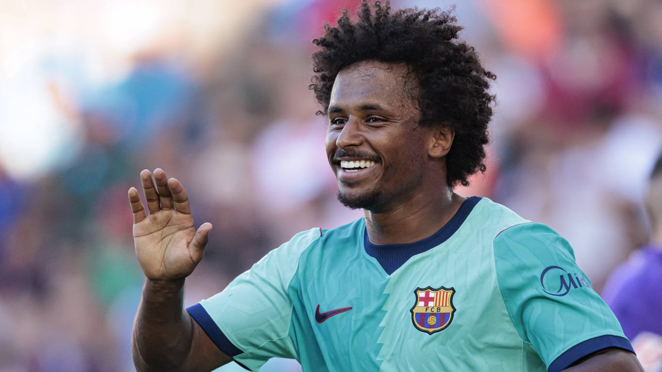 Karim Adeyemi jubelt: In Barcelona ist es mittlerweile ein gewohntes Bild.