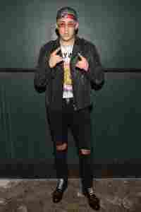 Bad Bunny poses backstage during Univision's "Premios Juventud" 2017 Celebrates The Hottest Musical Artists And Young Latinos Change-Makers at Watsco Center on July 6, 2017 in Coral Gables, Florida.