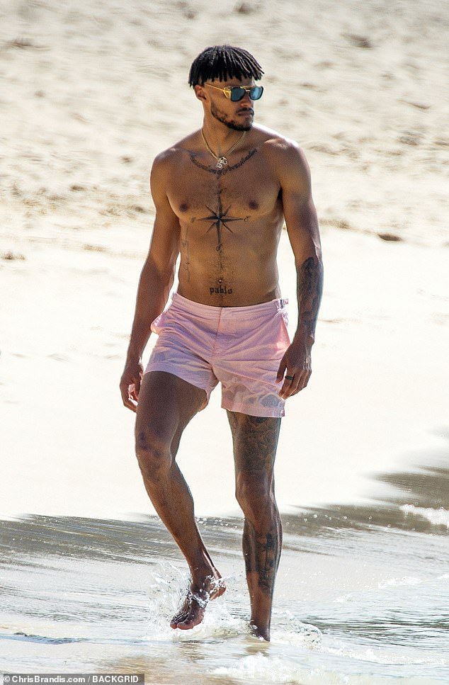 Taking it easy: The footballer missed out on a place in the England squad for the FIFA World Cup competition in Qatar, which starts on Sunday