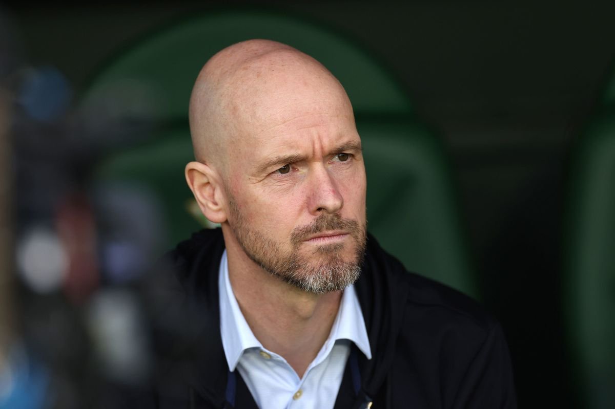 Former Manchester United manager Erik ten Hag during the UEFA Europa League round of sixteen, second leg match at the Benito Villamarin Stadium, Seville in March 2023