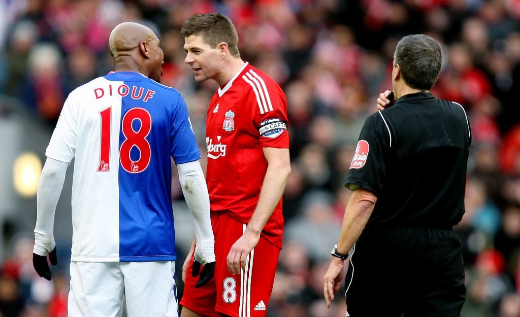 El Hadji Diouf and Steven Gerrard