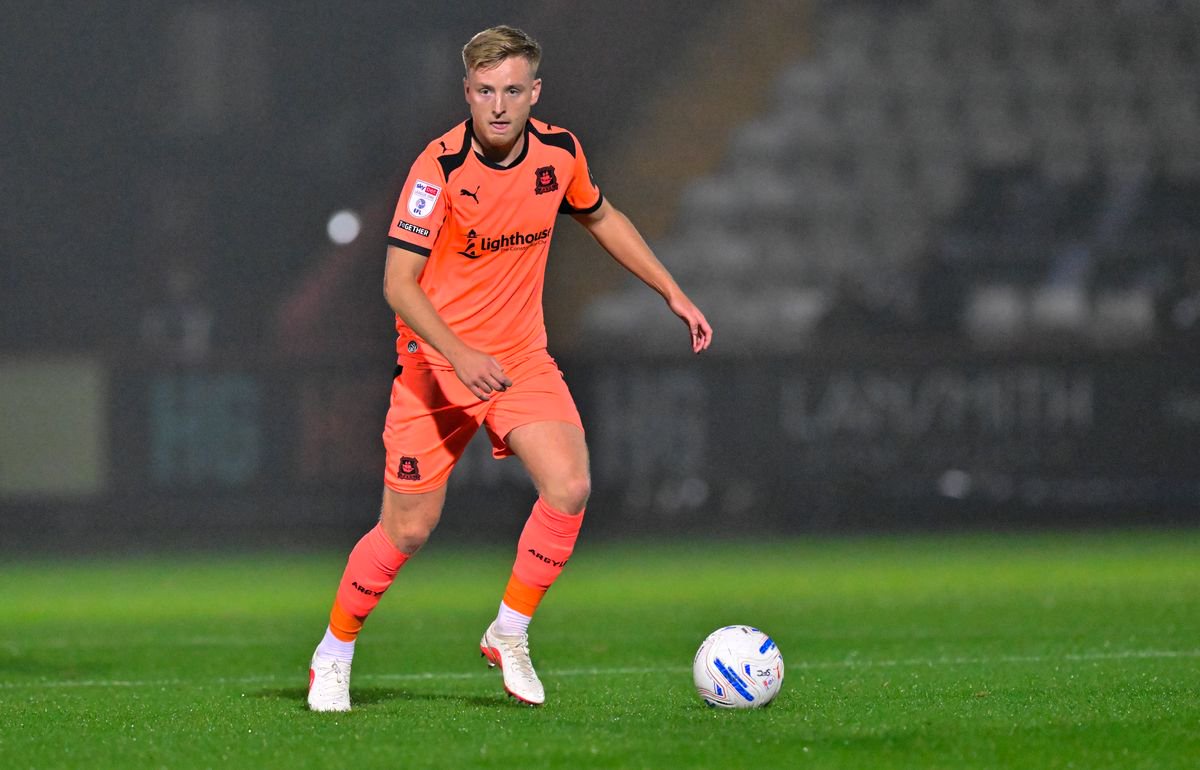 Harvey White of Plymouth Argyle during the Sky Bet League 1 match between Stevenage and Plymouth Argyle at SPORTA Arena, Stevenage on 20 October 2026 (Photo: Alan Stanford/PPAUK)