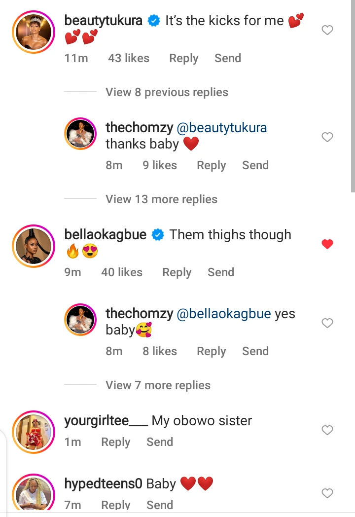 BBN's Beauty, Bella, Others React As Chomzy Shares Adorable Photos From Vacation In South Africa