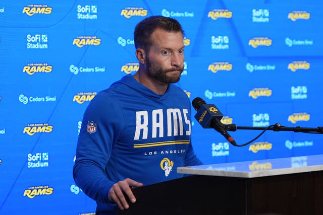 Sean McVay is counting the cost of injuries