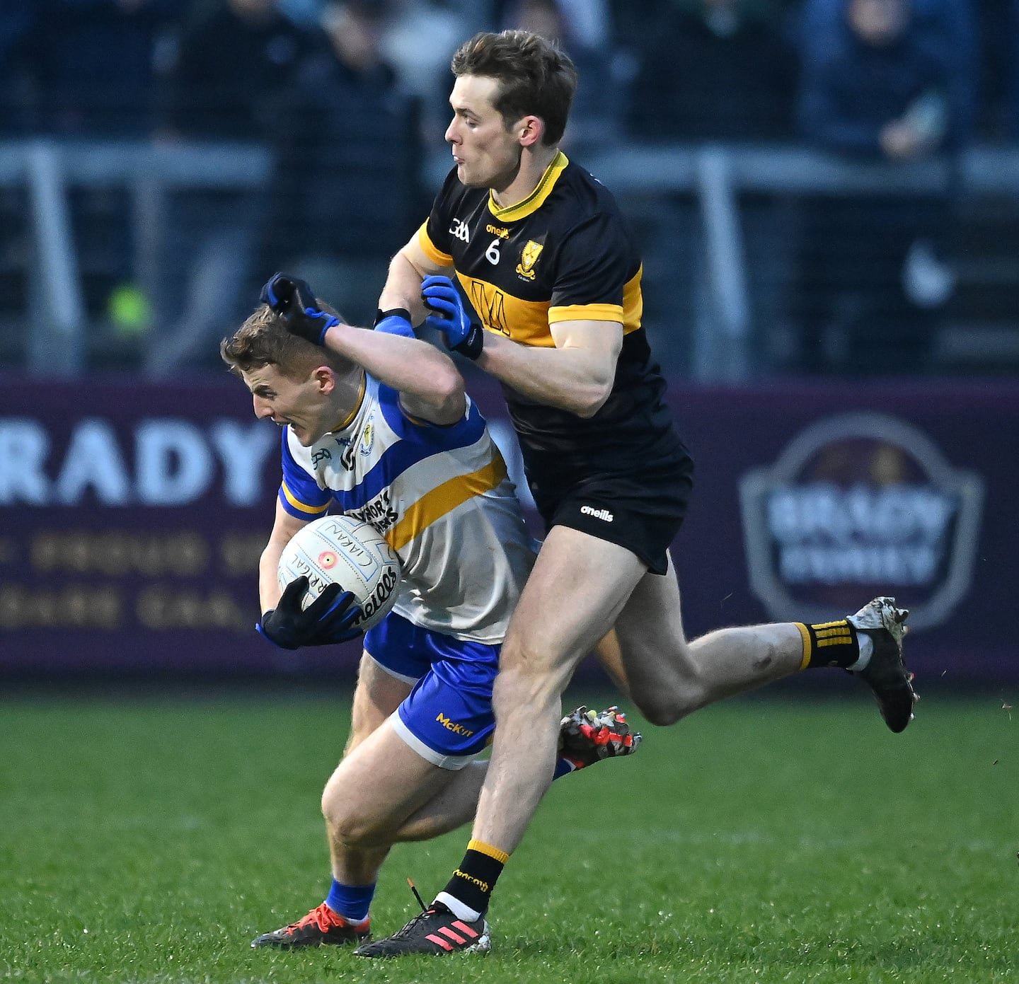 Sunday 12th January 2025
Peter Harte of Errigal Ciaran in action against Gavin White of Dr Croke’s in the All Ireland Club Senior championship Semi Final at St Conleth’s Park Newbridge, Co. Kildare. Picture Oliver McVeigh