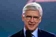 Arsene Wenger FIFA's Chief of Global Football Development speaks onstage before the Olympic football tournament final draw at Paris 2014 HQ on Marc...