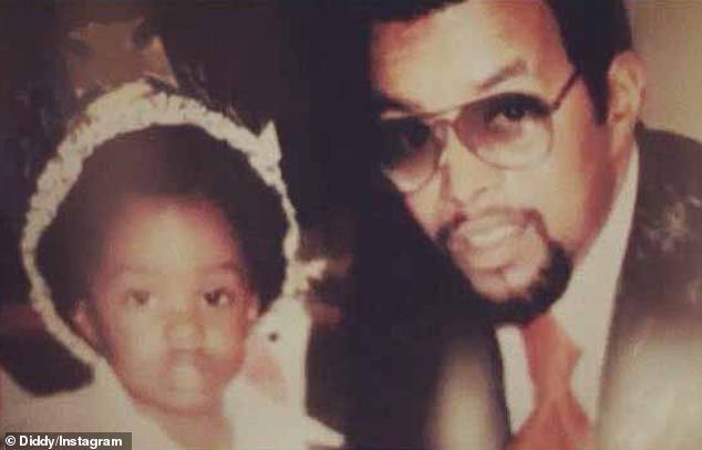 Diddy's father Melvin was shot dead by a drug dealer in 1972, at the age of 33, while he was sitting in his car in New York City. Diddy and Melvin are pictured together
