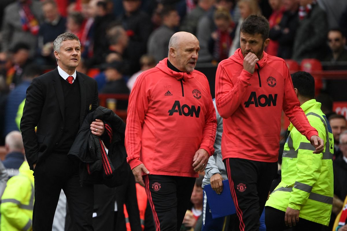 Ole Gunnar Solskjaer, Mike Phelan and Michael Carrick