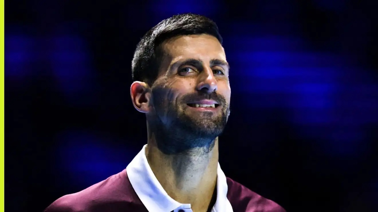 Novak Djokovic during his match