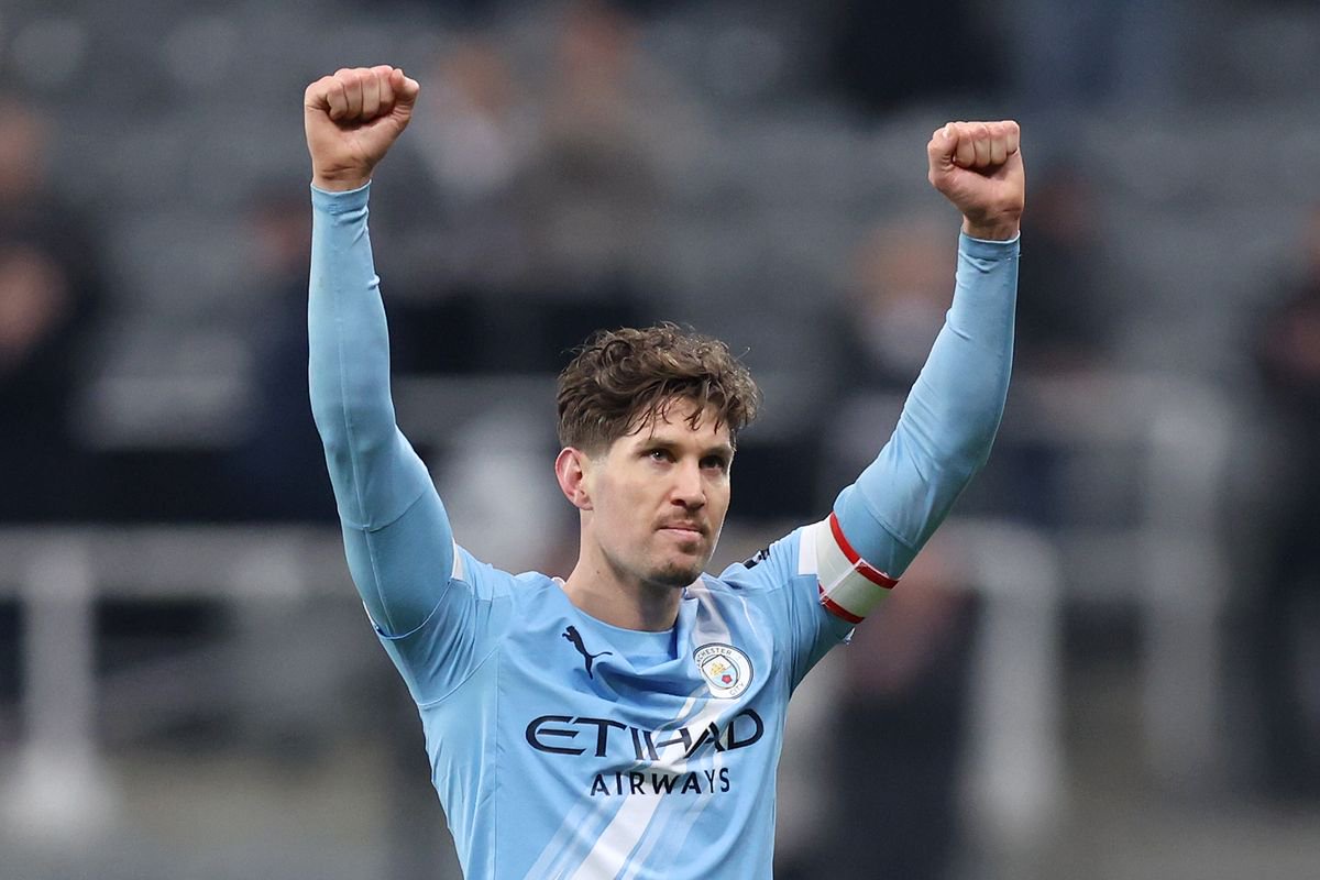 NEWCASTLE UPON TYNE, ENGLAND - MARCH 07: John Stones of Manchester City celebrates victory following the Emirates FA Cup Fifth Round match between Newcastle United and Manchester City at St. James' Park on March 07, 2026 in Newcastle upon Tyne, England. (Photo by George Wood/Getty Images)