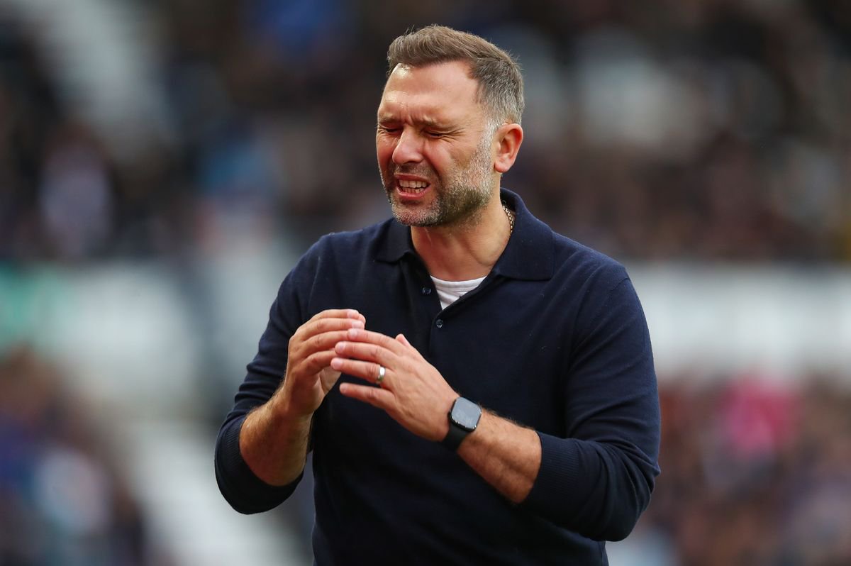 John Eustace during Derby County's 1-1 draw with Wrexham