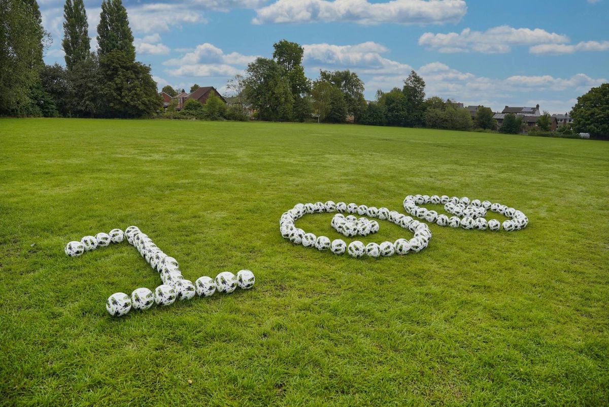 Balls donated by Found Football, set up by Ritchie Becket