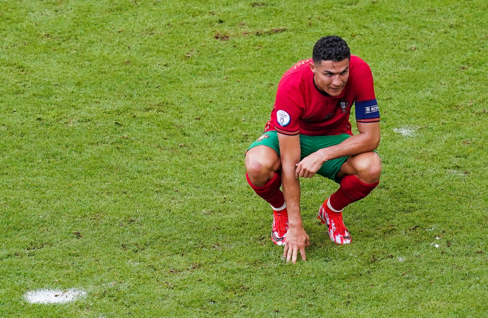 Why does Cristiano Ronaldo always wear long sleeve shirts while playing for Portugal?