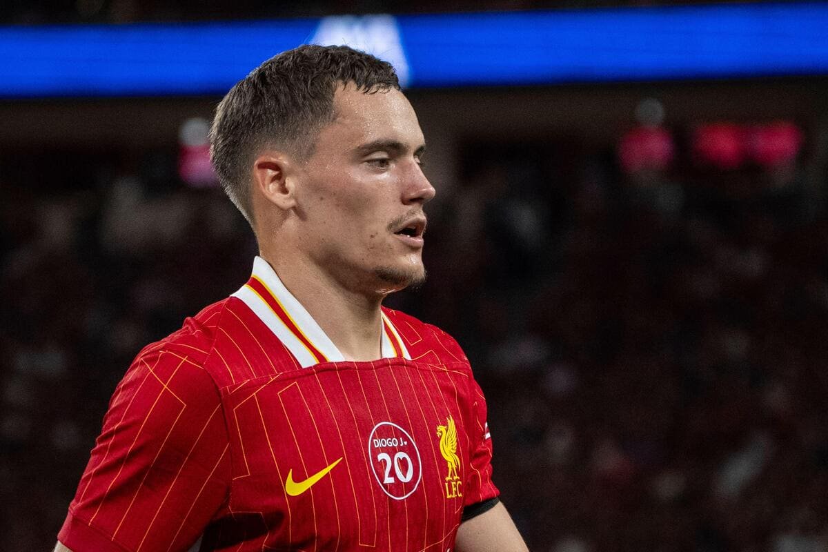 Footballer Florian Wirtz playing for Liverpool Football Club