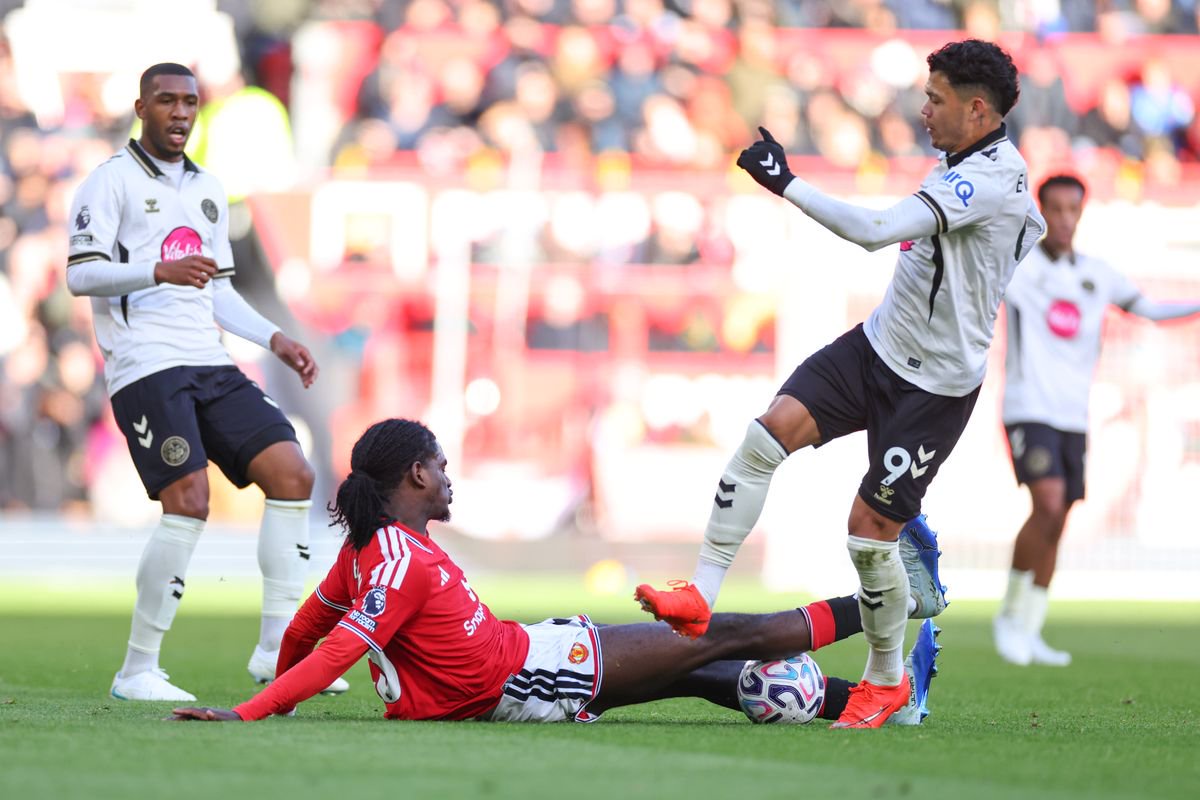 Ayden Heaven was lucky to avoid a red card in the first-half