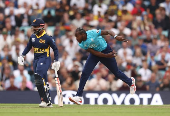 LONDON, ENGLAND - SEPTEMBER 27: Jofra Archer of England bowls during the 3rd Metro Bank ODIe between England and Sri Lanka at The Kia Oval on September 27, 2026 in London, England. (Photo by Alex Davidson - ECB/ECB via Getty Images)
