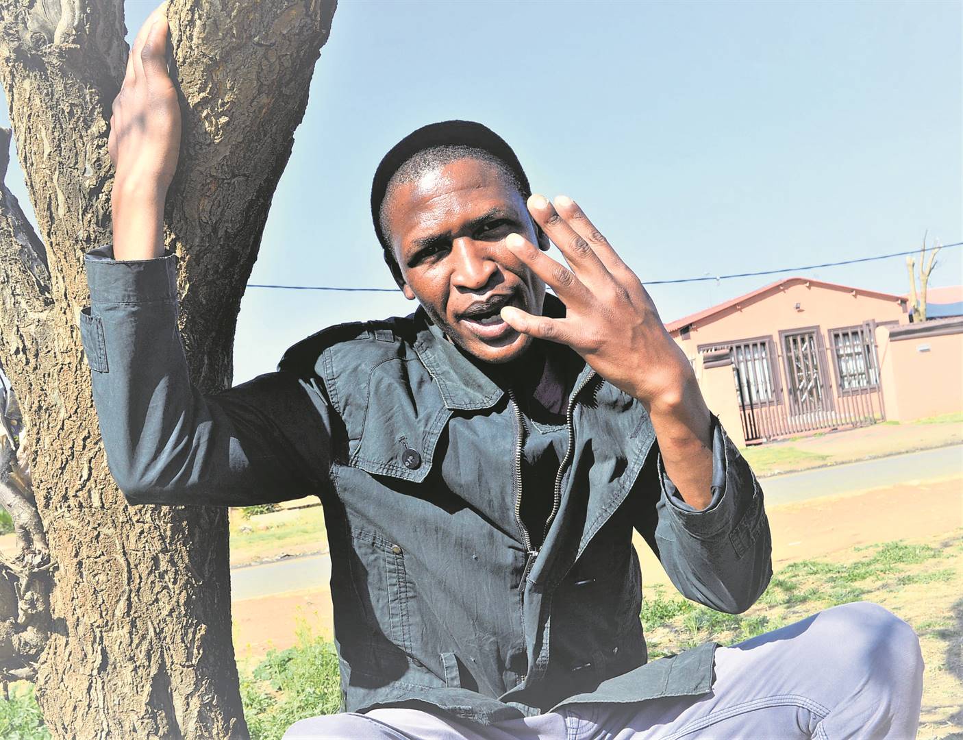 Waiter Mosibi said he lives in fear and is in hiding because he owes eight mashonisas who are threatening to kill him.            Photo by   Tumelo Mofokeng 