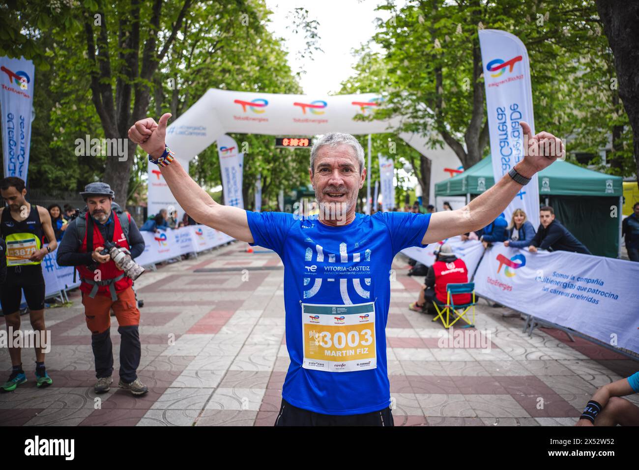 Of the marathon world champion martin fiz at the vitoria gasteiz marathon