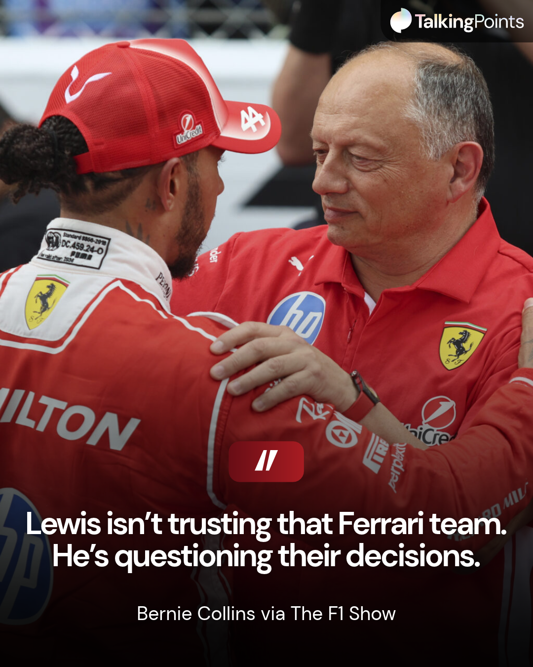 Lewis Hamilton Fred Vasseur TalkingPoints