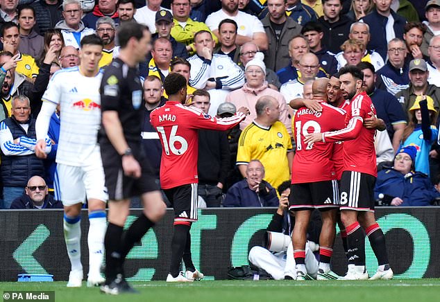 Bryan Mbeumo put Manchester United in front (Annabel Lee-Ellis/PA).