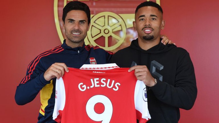 Gabriel Jesus will wear the No 9 shirt at Arsenal