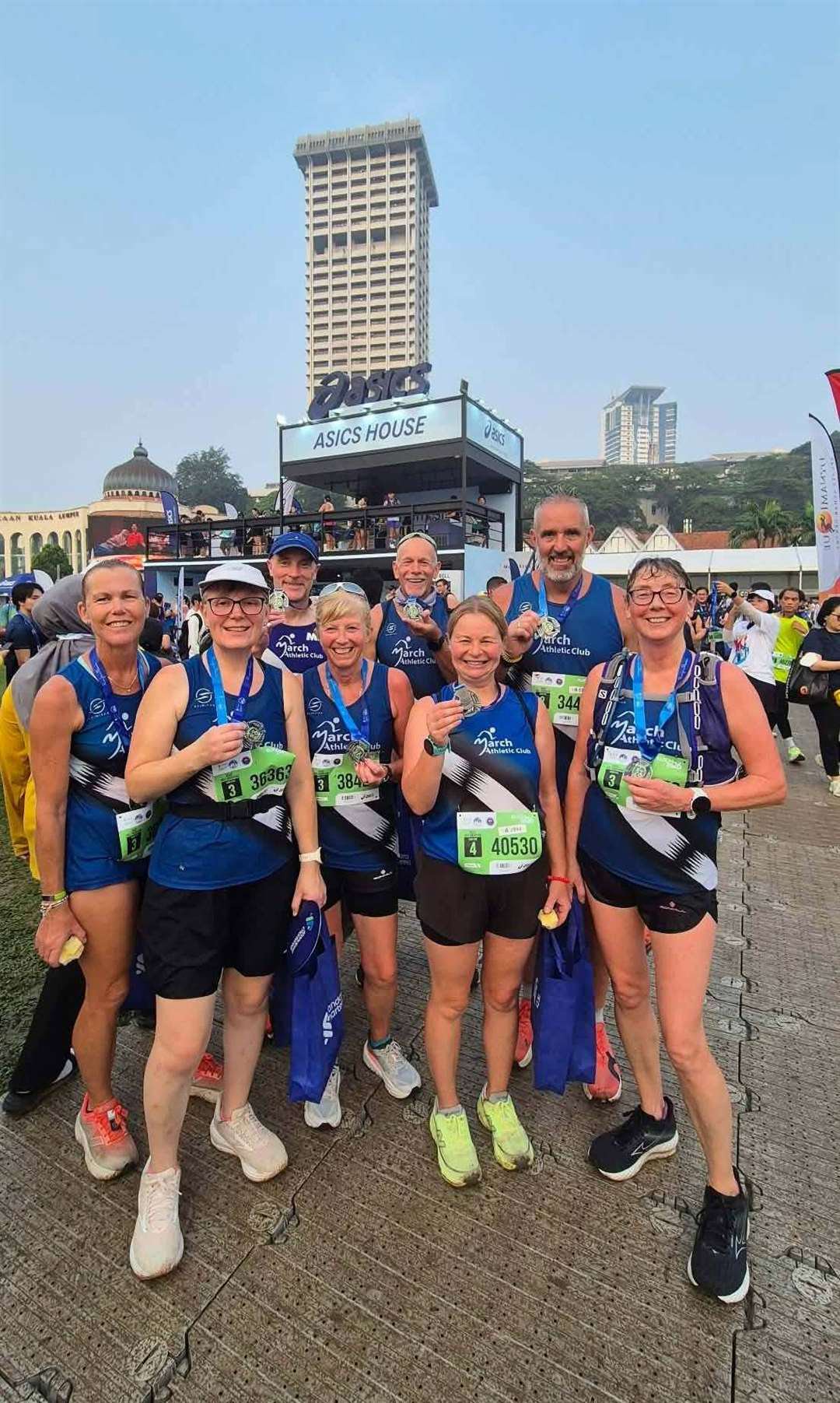 March Athletics Club members in Borneo.