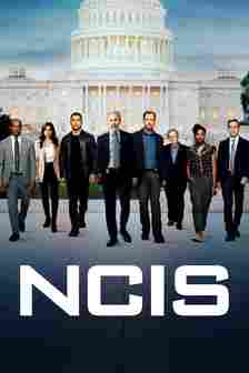 The cast of NCIS season 20 walks forward above show title in promotional poster