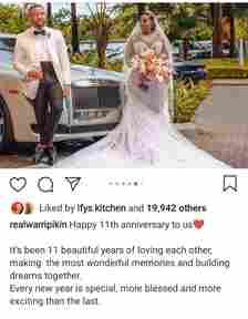 Real Warri Pikin counts her blessings as she marks 11th wedding anniversary with husband