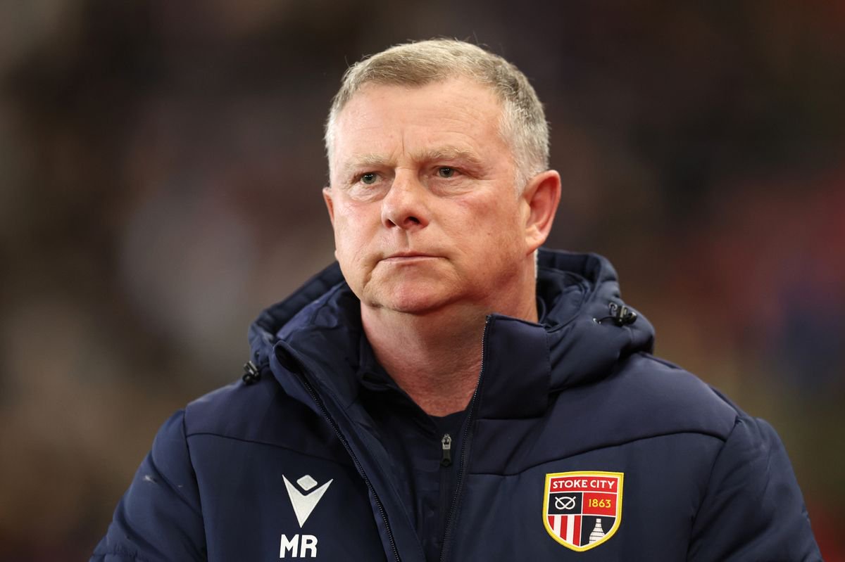Mark Robins before Stoke City vs Middlesbrough