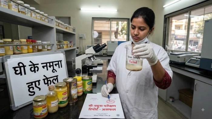 इंदौर की डेयरियों से जब्त संदिग्ध घी के 50 में से आठ सैंपल फेल, स्वास्थ्य के लिए पाए गए असुरक्षित
