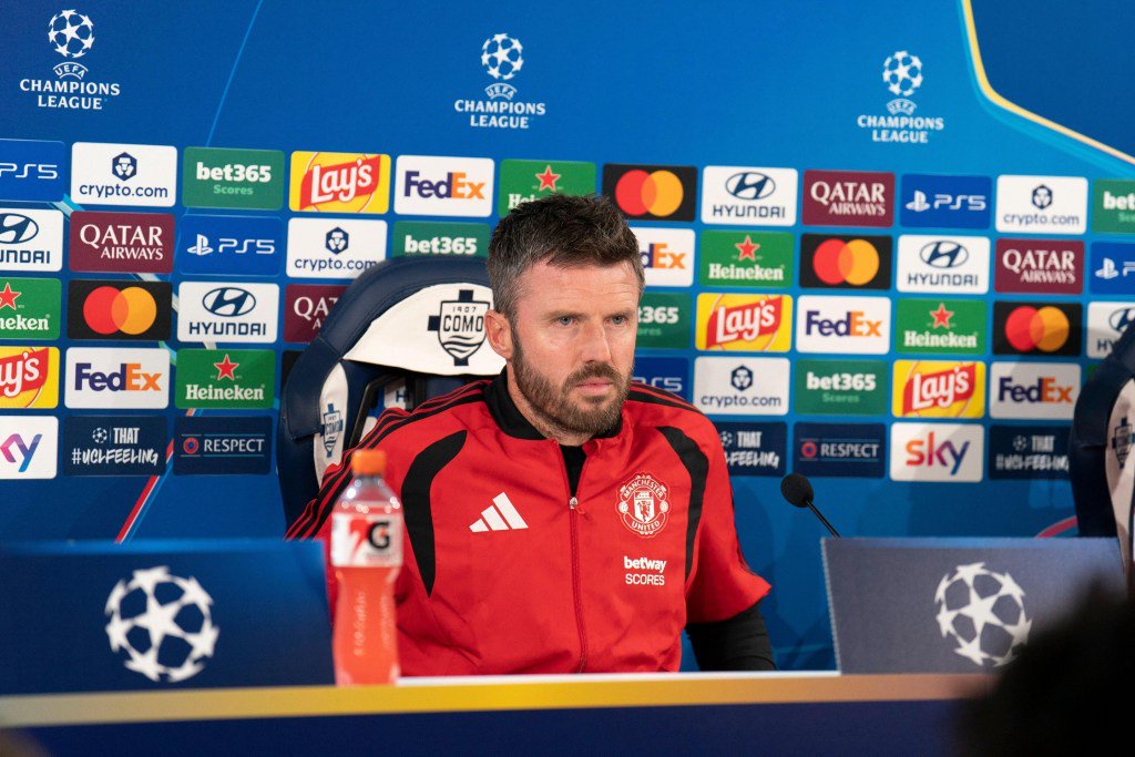 Michael Carrick during the Manchester United MD, USA. , . vs Manchester United, Giuseppe Sinigaglia Stadium, Como, Italy on 20 October 2026 Credit: Eleanor Hoad/Every Second Media Credit: Every Second Media/Alamy Live News