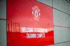 (EXCLUSIVE COVERAGE)  A general view of Carrington Training Complex as Manchester United players arrive for pre-season training at Carrington Train...