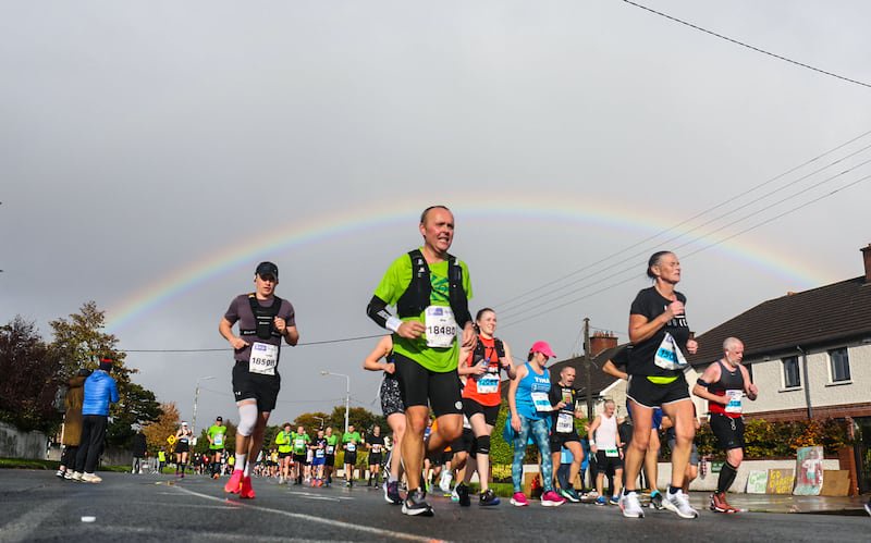 The hardiest of Dublin Marathon runners would never let something as uncontrollable as the weather drag them down. Photograph: Nick Elliott/Inpho