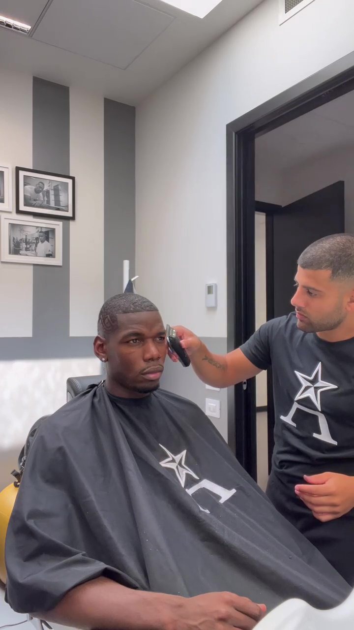 Pogba is one of several footballers to have had their hair cut in the A-Star Barbers