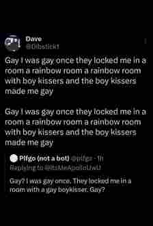 Gay version of the I was crazy once poem
