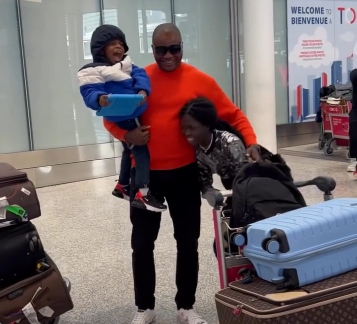 Actor, Starboy Temidayo Picks Up Toyin Abraham, Family At Airport As ...