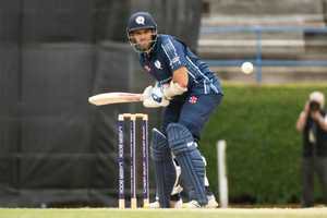 Calum Macleod's 117 made light work of a near 300 target as Scotland romped home with 14 balls to spare.