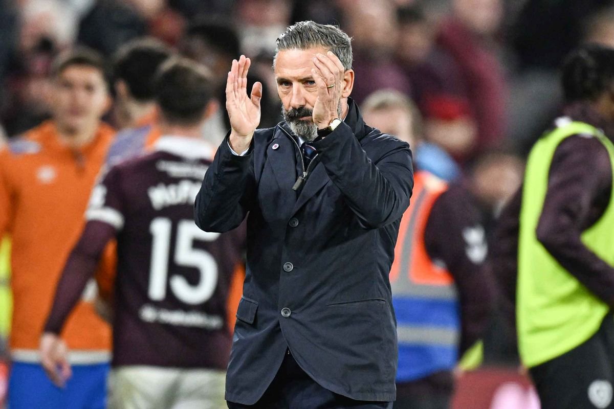Derek McInnes at Tynecastle