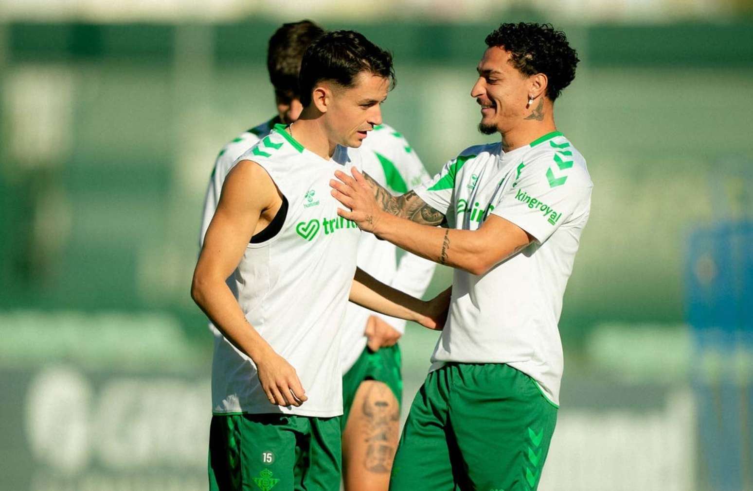 Jogadores do Betis durante treinamento da equipe –