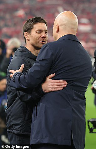 And the Reds took too long to pick Alonso when Arne Slot (right) was sacked at the end of last season