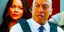 Melissa O'Neil as Lucy Chen and James Lesure as Carter Hope in The Rookie.