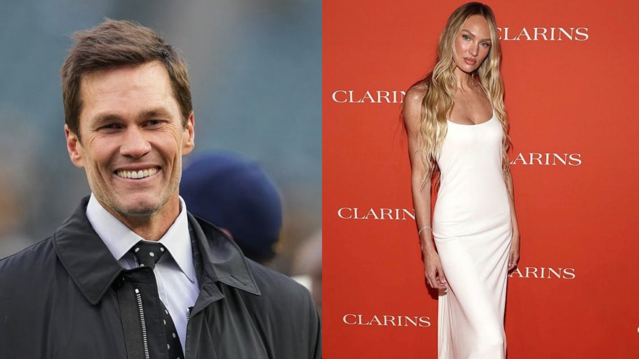 Tom Brady e Candice Swanepoel | Reprodução/X/@MLFootball