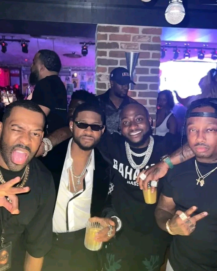 'My Mentor' - Nigerian Singer, Davido Says As He Hangs Out With Usher Raymond
