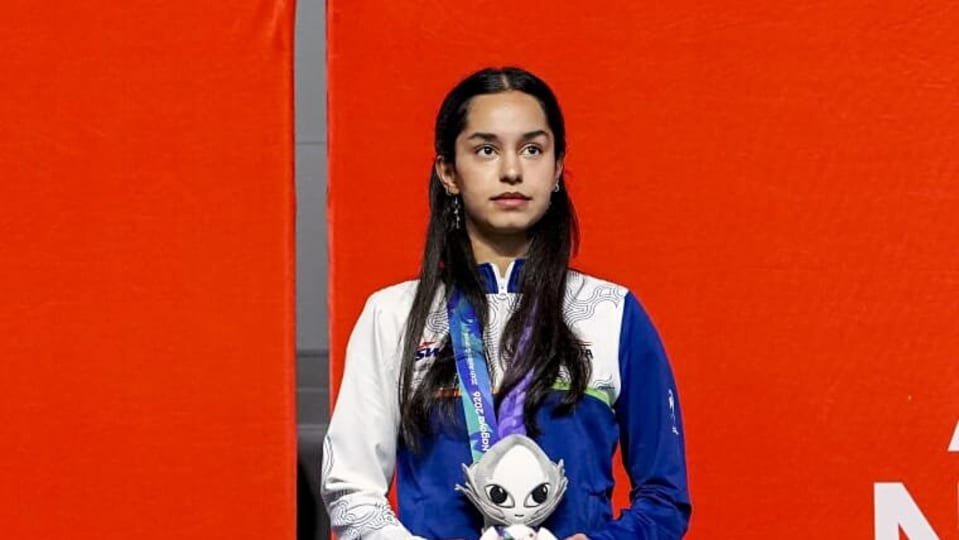 In the biggest victory yet of her blossoming career, Anahat Singh stunned Egypt's eight-time world champion Nour El Sherbini (@PMOIndia X)